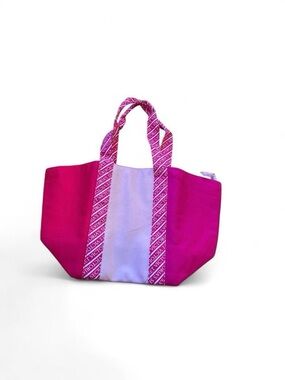 NEW Victoria's Secret Tote Color Block Tote Bag Pink with Logo Straps